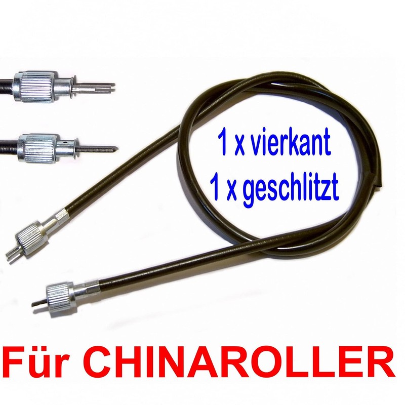 gy6-ersatzteile_de Speedometer Cable with Throw-Over Screw 1 x 4 Sided
