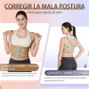 Corrector Postura Espalda Hombre Mujer Ajustable Faja Crema