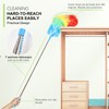 iHUFeather Rainbow Extendable Static Duster Reusable Microfiber Duster with 100"