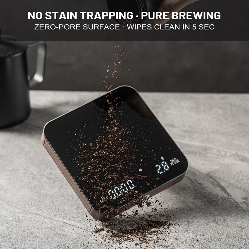 KitchenTour CaféMetric Coffee Scale with Timer 0.1g/2000g - Precision Small