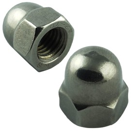 M12 (10 pieces) Acorn Nuts High Shape - Stainless Steel VA A2 V2A - Hexagonal Nuts Rustproof - DIN 1587 - Cap Nuts | AGBERG
