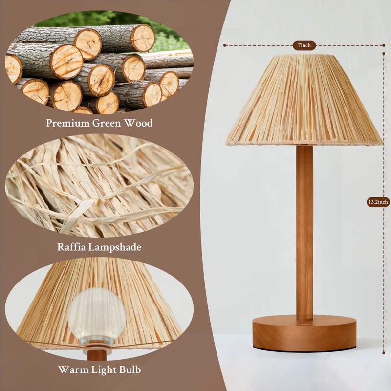 Bedside Lamp for Bedroom Decor - Dimmable Touch Table Lamp,