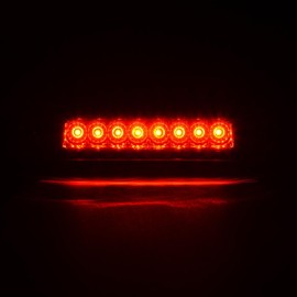 LQI LED 3rd Brake Light Compatible with Toyota Tacoma 1995-2015 Third Brake Light Lamp Signal Stop Cargo Red Lens Clear Housing