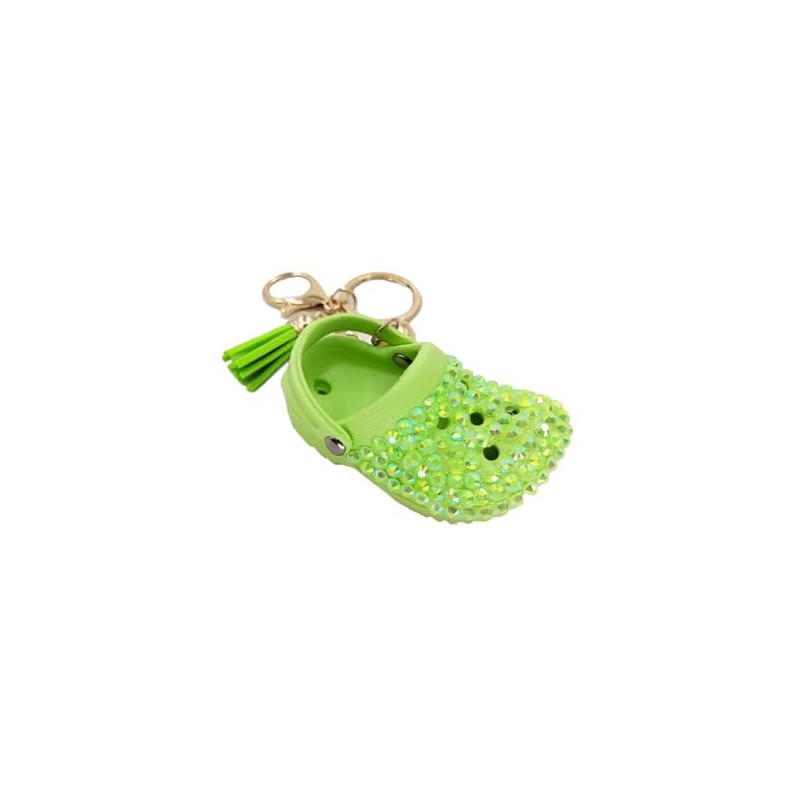 Cute Mini Shoe Charm Keyring Keychains Bling Bling Rhinestone Imitation