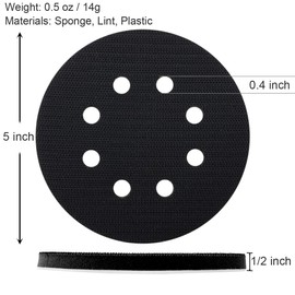 M-jump 2 Pack 5 Inch 8 Holes Sponge Cushion Buffer Orbital Sander Foam Pad Backing Pad - Hook and Loop Soft Interface Pads for Automobile Metal Polishing…