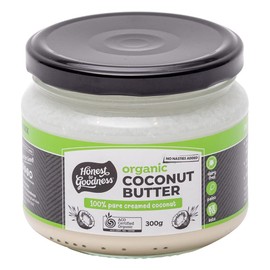 Honest to Goodness, Organic Coconut Butter, 300 Grams - A Nutritious, Melt-in-Our-Mouth Spread Made from 100% Certified Organic Coconut Flesh. Staple for Paleo, Keto and Vegan Diets.