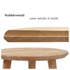 WoodShine Side Table Small Round Solid Wood Sofa Table End