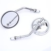 goodfitment M8 M10 Chrome Motorcycle Mirrors,2Pcs Universal Round Shape Rear