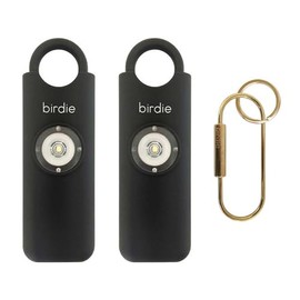 She’s Birdie - La alarma de seguridad personal para mujeres hecha por mujeres, sirena fuerte, luz estroboscópica y llavero en una variedad de colores (carbón, paquete de 2)
