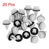 X AUTOHAUX 20pcs Car Plastic White Retainer Rivet Fastener Clips