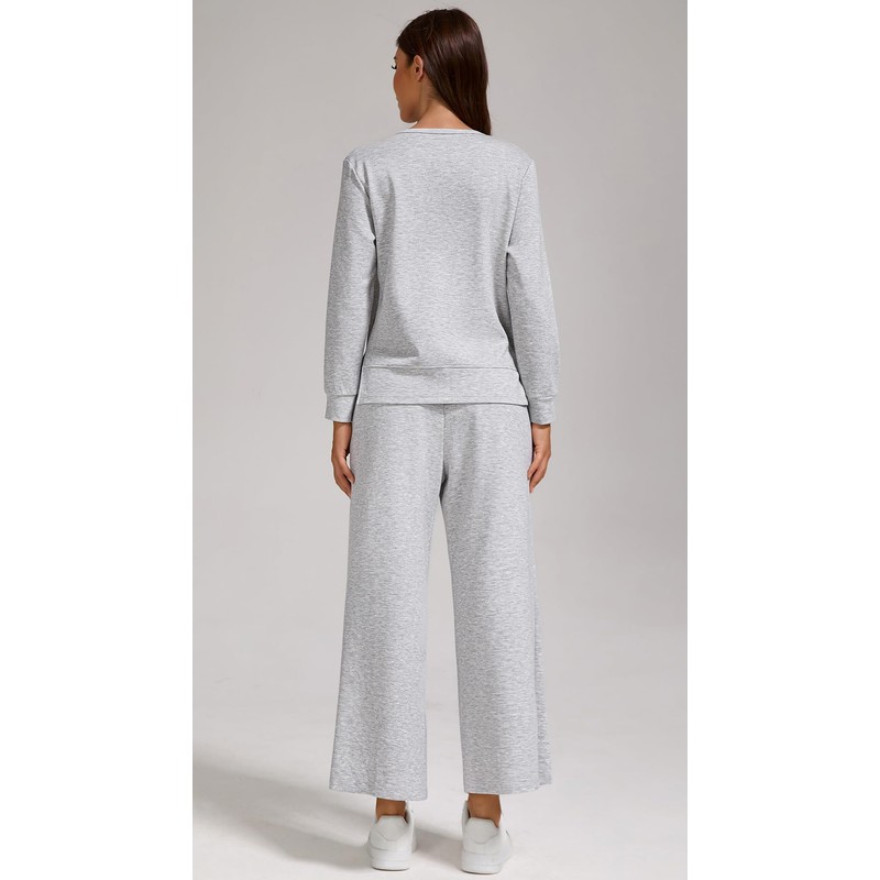 YETOWA Women’s Air Layer Fabric 2 Piece Set Stylish Long