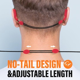 Buyisgle Eye Glasses Holder Strap - Adjustable Sunglasses Straps Cords for Men Women - Eyeglass Holders Around Neck - Eyewear String Lanyard Retainer -4PCS（14in Red