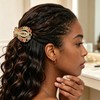 Sparkling Crystal Stone French Barrette，Vintage Rhinestone Snap Hair Clips