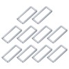 sourcing map 10Pcs Metal Rectangle Ring, 2 x 5/8 Inch