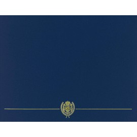 Great Papers! Navy Classic Crest Certificate Cover, 12"x 9.375", 5 Count (903115)