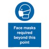 Pack of five - Face masks required beyond this point