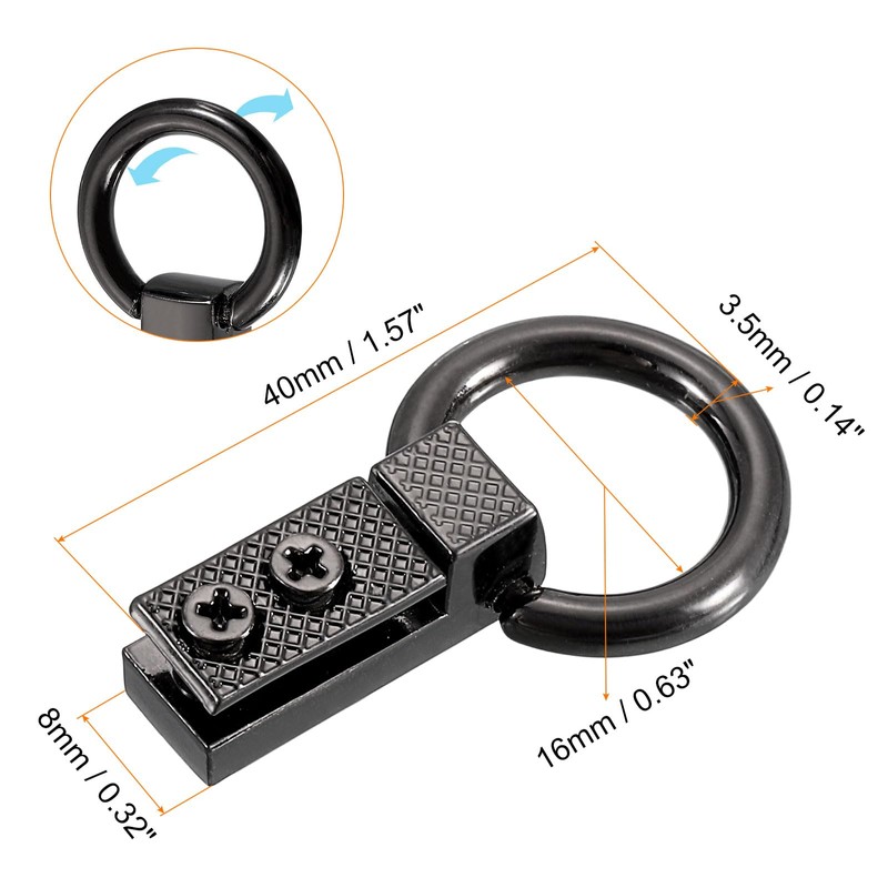 QUARKZMAN Bag Side Clip Buckle, 8 Pieces 0.28 Inch Metal