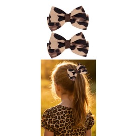 Baby girls leopard hair bow Clips Pin,print bow hairpin for women(FD62-6)