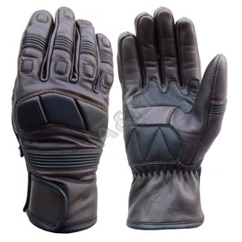 A&H Apparel Multi-Purpose Motorcycle Gloves - Genuine Cowhide Off Road Driving Gloves for Men - Protective Gloves for Racing and Biking (Small)