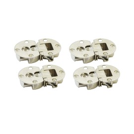 LIKERAINY 90 Degree Flap Hinge Lid Hinge 3D Adjustable 35 mm Furniture Flap Fitting Flap Holder Hinge for Wooden Flaps Kitchen Cabinet Wardrobe Nickel-Plated Pack of 4