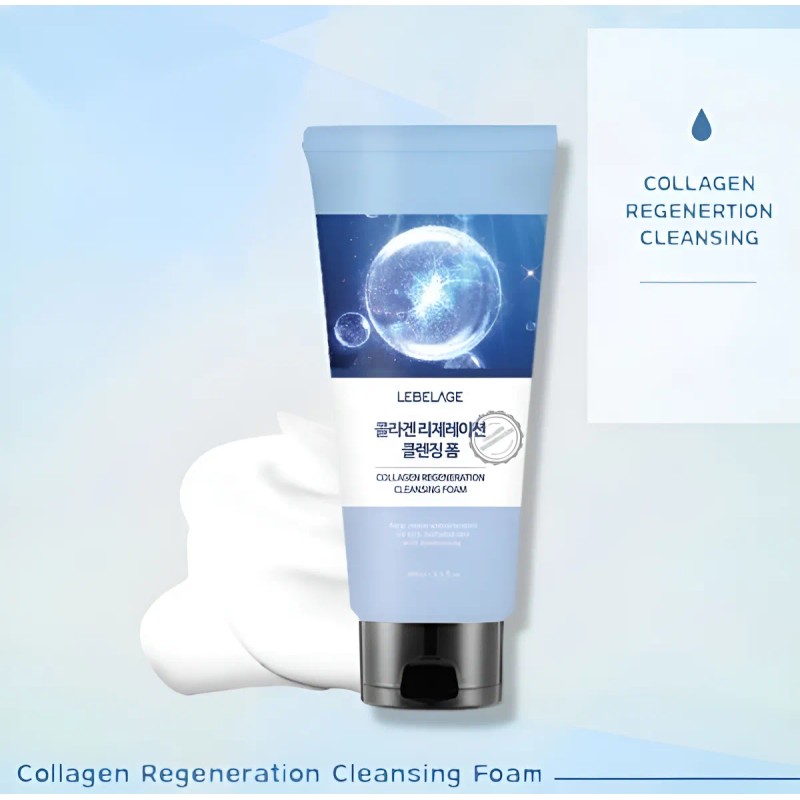 Espuma Limpiadora Facial Coreana Regeneradora De Colágeno