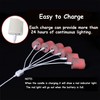 FPOO Rechargeable Flameless Tea Lights Candles with Timer & Remote,