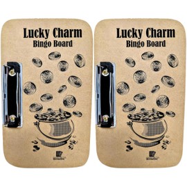 YLAB - (2 Pack) Bingo Boards With Metal Clip - 29cm x 12cm