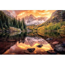 Buffalo Games - Joshua Snow - Maroon Lake Reflections - 2000 Piece Jigsaw Puzzle for Adults - Challenging Puzzle Perfect for Game Nights - Finished Size is 38.50 x 26.50