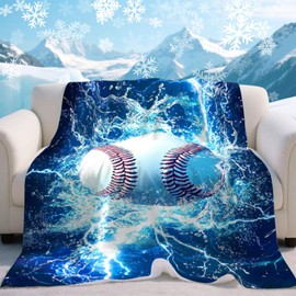 Yrivto Cooling Blanket for Hot Sleepers, Breathable Lightweight Baseball Summer Blanket Sport Ball Cooling Throw Blankets for Sleeping Night Sweats to Keep Cool in The Heat 68"x50"