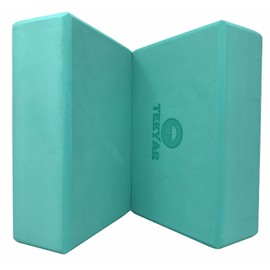 TEEYAR Yoga Blocks Set of 2, 3 Sizes, 9.1 x 5.9 x 2.9/3 inches (23 x 15 x 7.4/7.6 cm) (High Density) and Large 9.1 x 5.9 x 3.9 inches (23 x 15 x 10 cm) (Medium Density), 30 Colors, Beginner/Advanced,