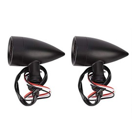 Señal de giro de la bala, motocicleta de aluminio universal 2PCS que platea la luz indicadora del indicador de vuelta de la bala del LED retro
