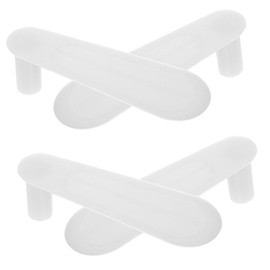 KICHOUSE 4pcs Bed Net Bracket Rod Presser Feet Plastic Lightweight Bed Curtain Pole Protectors for Mosquito Net Support Reusable Convenient