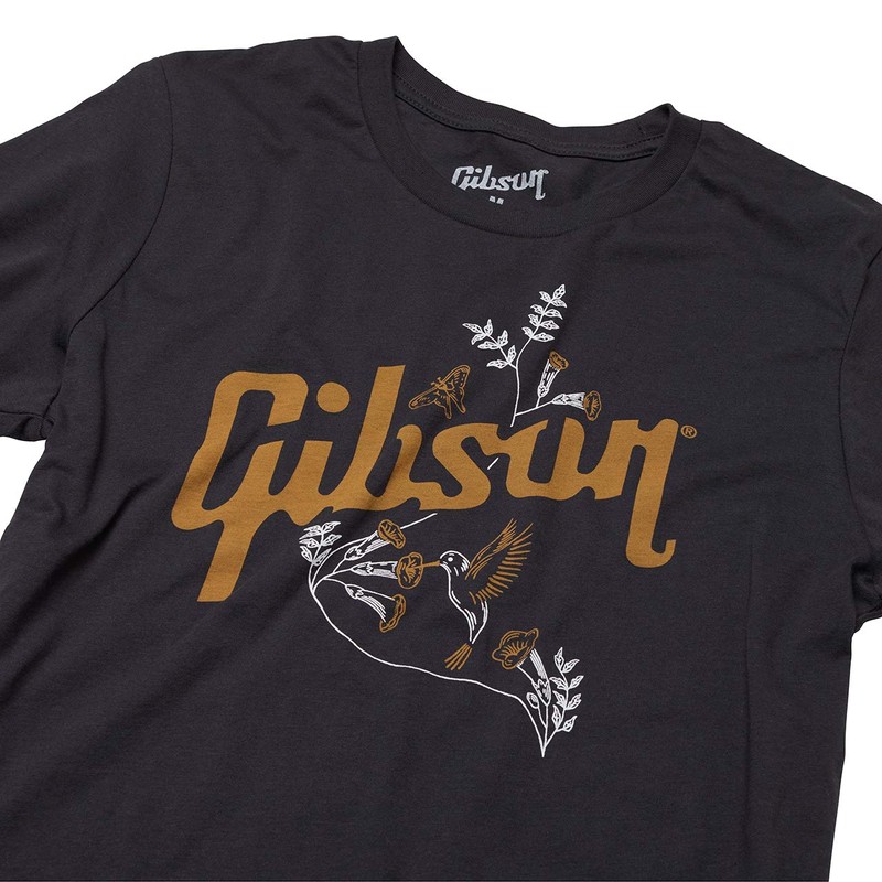 Gibson Hummingbird Tee, Grey Large