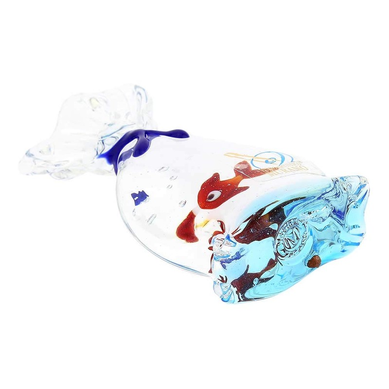 GlassOfVenice Murano Glass Aquarium Bag with Tropical Fish
