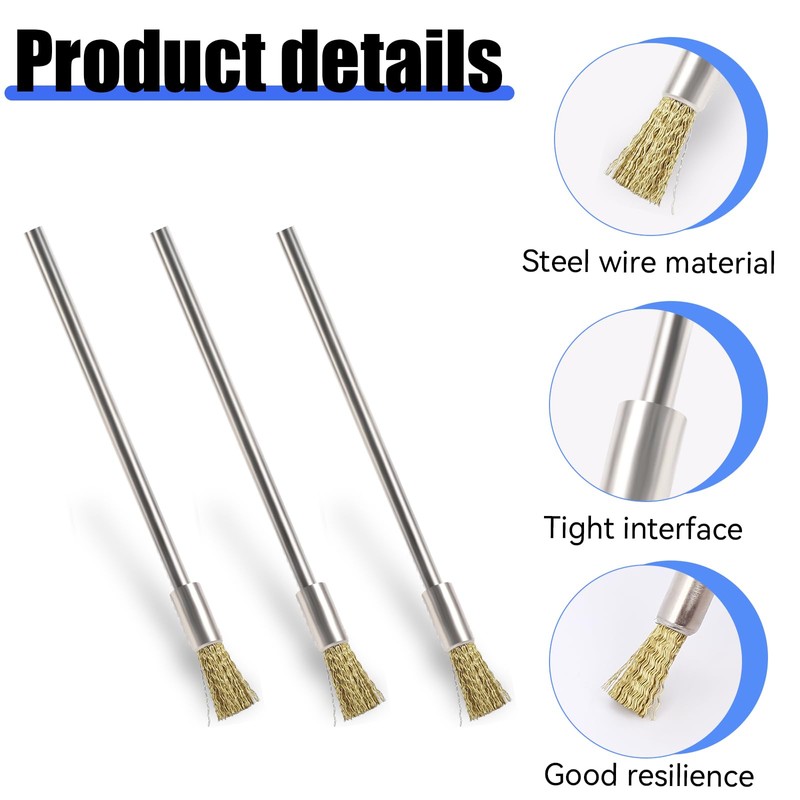 Sliverdew Wire Brushes, 10 Pieces 3 mm Wire Brush for