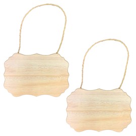 HAMILO Wooden Sign Plate Door Hanging Store Sign Set of 2