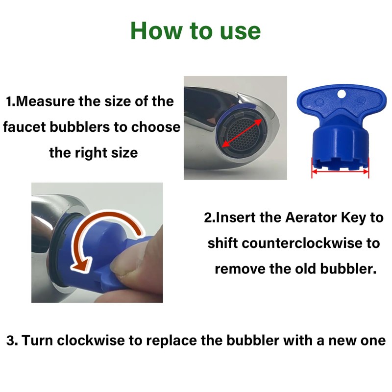 LiXiongBao 4 Size Faucet Aerator Key Removal Wrench Tool with