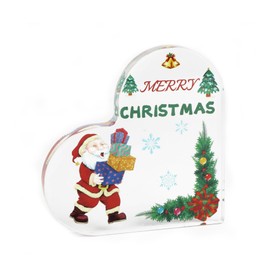 Acrylic42,Heart-Shaped Acrylic Plaque with Christmas Blessings, Good Friend Gifts, Mum Birthday Gifts, And Retirement Gifts for Women, Ideal for Christmas Décor and Thoughtful Presents for Loved Ones