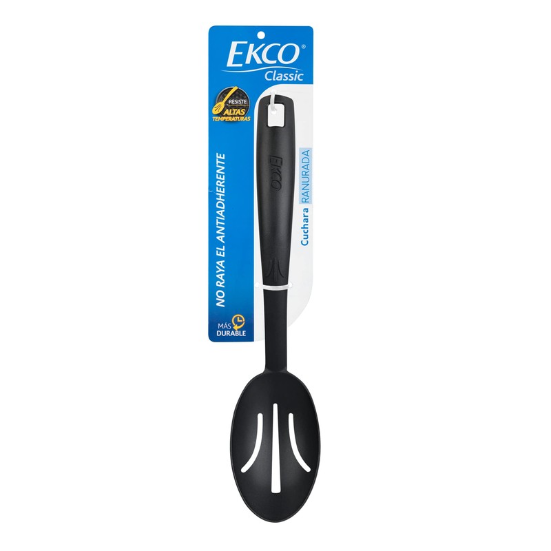 Cuchara Ranurada Ekco Classic Hecha de Nylon ¡NO RAYES TUS