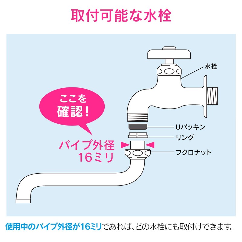 Gaona GA-HA018 Foam S Pipe Water Splash Prevention Length 6.7