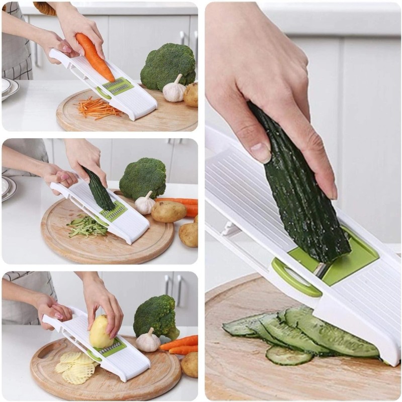 NACOLUS 5 in 1 Mandoline Slicer Vegetable Mandolin Multi Blade