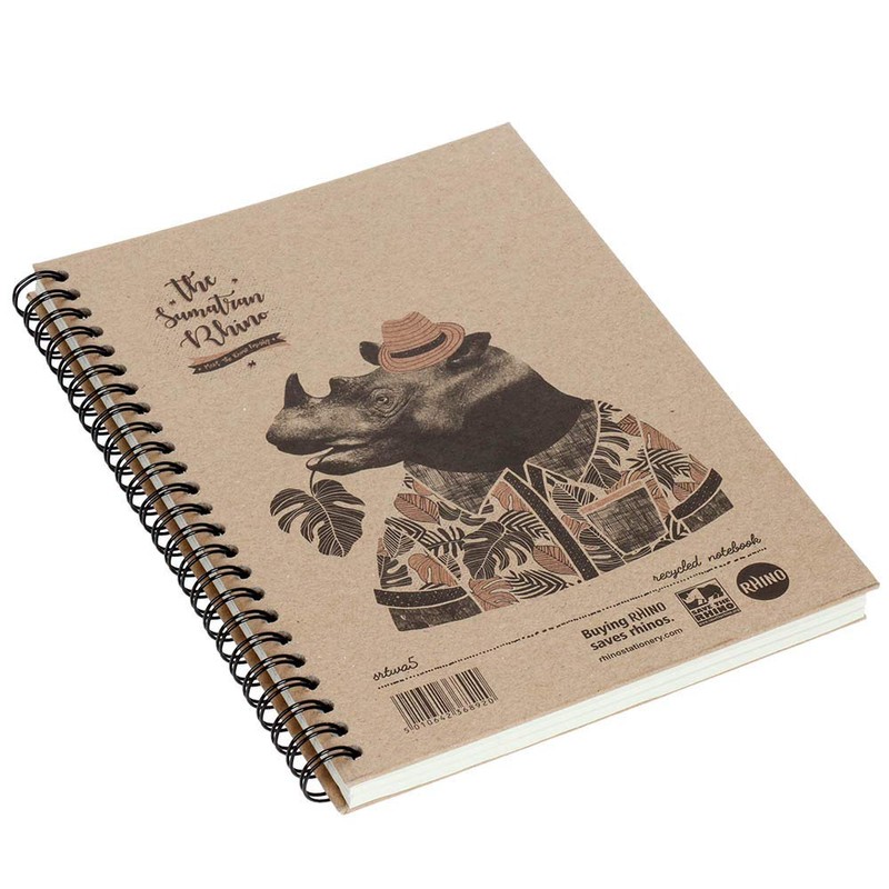Rhino 5.8 x 8.3 Inches A5 Recycled Twin Wire Notebook,