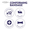 JFA Medical Conforming Bandage, Gauze Bandage Roll 7.5cm x 4m