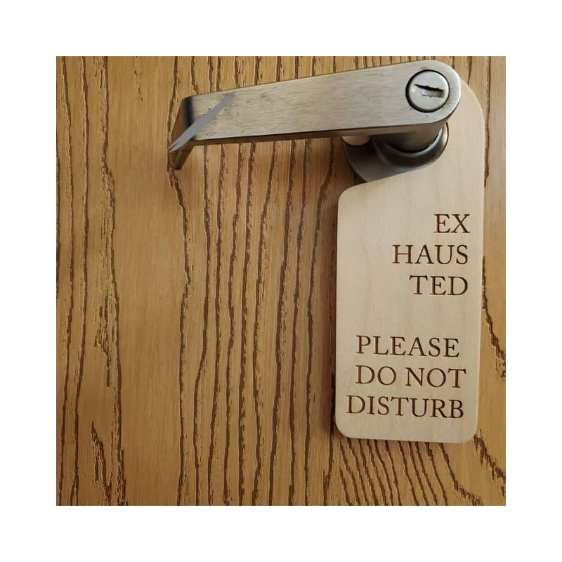 Please Do Not Disturb Hanging Door Knob Sign 3MM Plywood