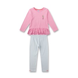 Sanetta Girls' Pyjamas 100% Organic Cotton, Water lily