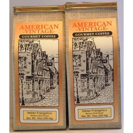 American Vintage Coffee Italian Frangelico 2/10oz ground Dessert Coffee Fresh Roasted Medium Bold