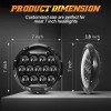 Unbranded 7inch Round LED Headlights Hi/Lo Sealed Beam 2x For