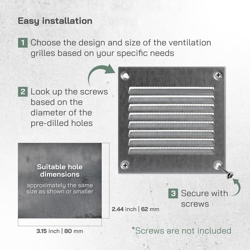 Vent Systems 4'' x 4'' Inch (Overall Dimensions) Galvanized Air