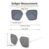 Dollger Oversized Sunglasses for Women Large Frame Square Sunglasses 100%