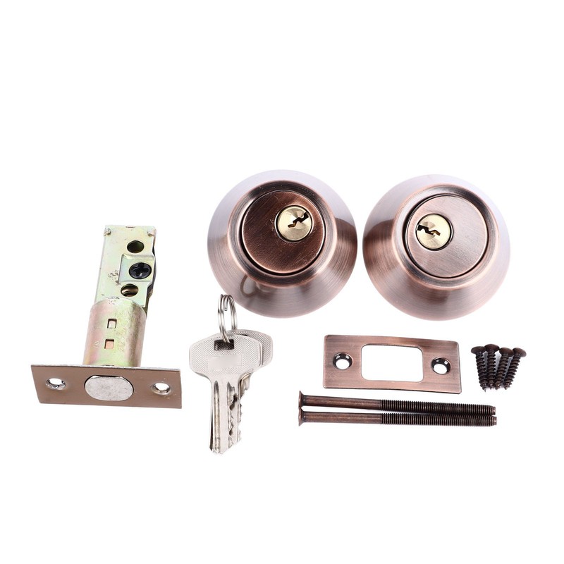 Door Knob Lock Universal Protection Entrance Keyed Double Side Interior